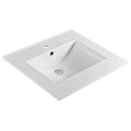 Unique 25 W X 22 L Virtuous China Vanity Top In White