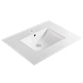 Unique 31 W X 22 L Ceramic Vanity Top In White