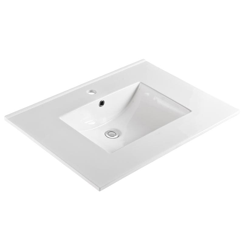 Unique 31 W X 22 L Ceramic Vanity Top In White