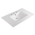 Unique 37 W X 22 L Virtuous China Vanity Top In White