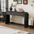 Unique Retro Silhouette Console Table With Open Style Two Top Drawers For Entrance Dinning Room Living Room