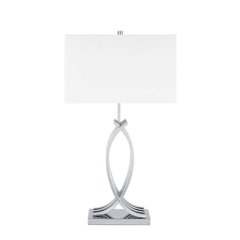 Finesse Decor Unity In Chrome Table Lamp With 3 Brightness Settings