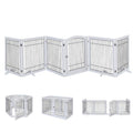 Unipaws Pet Playpen For Dogs Freestanding 6 Panels Dog Gate White