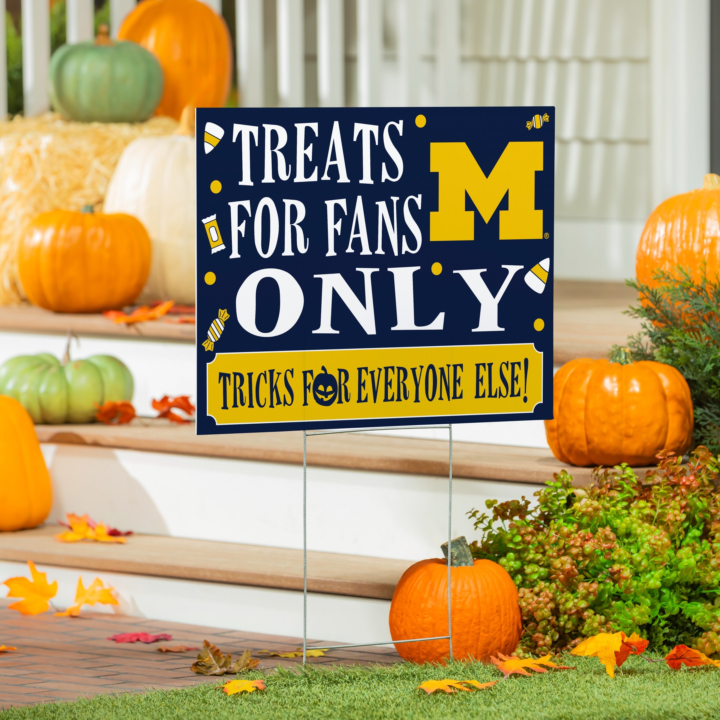 University Of Michigan Yard Sign Halloween Treats For Fans