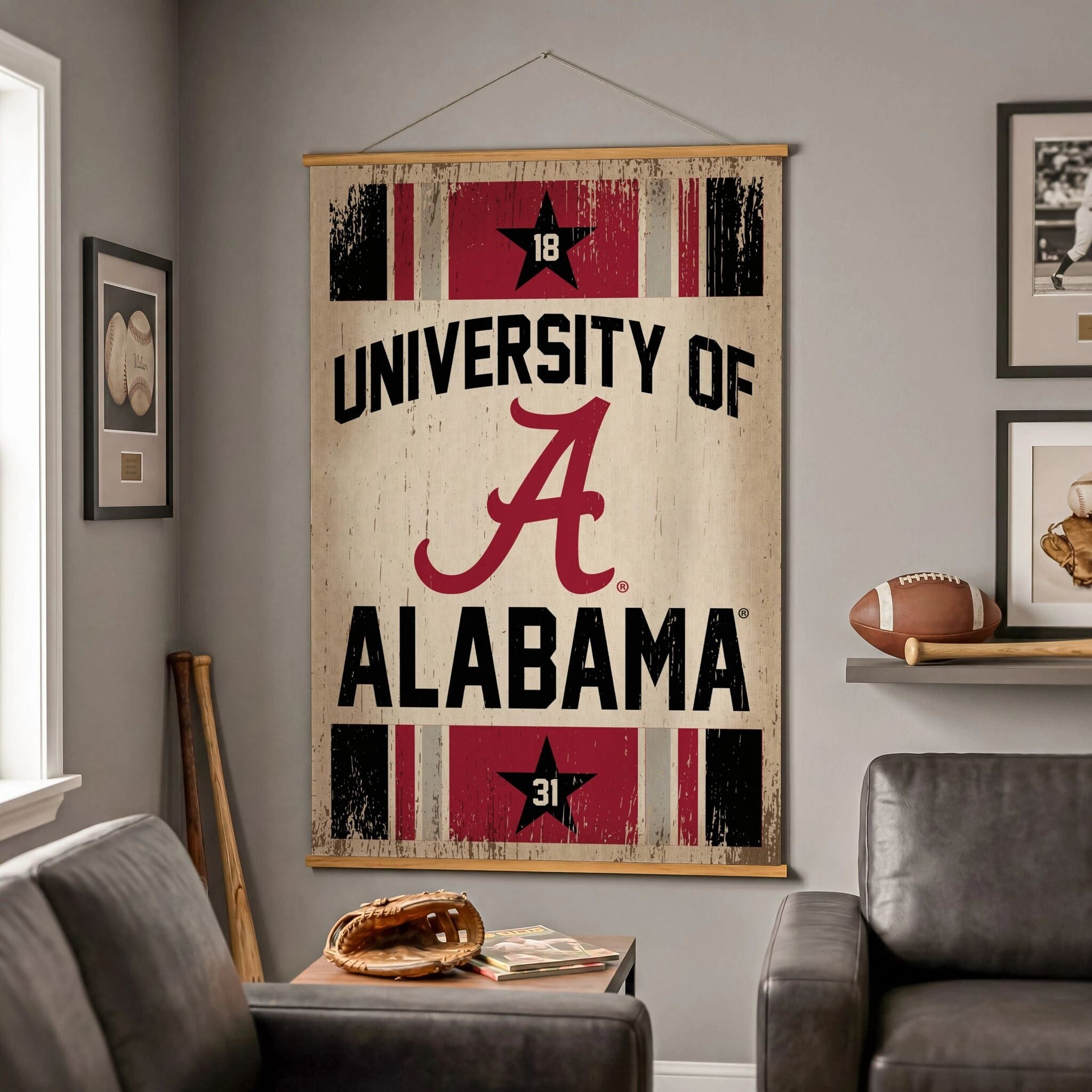 University Of Alabama Canvas Wall Tapestry