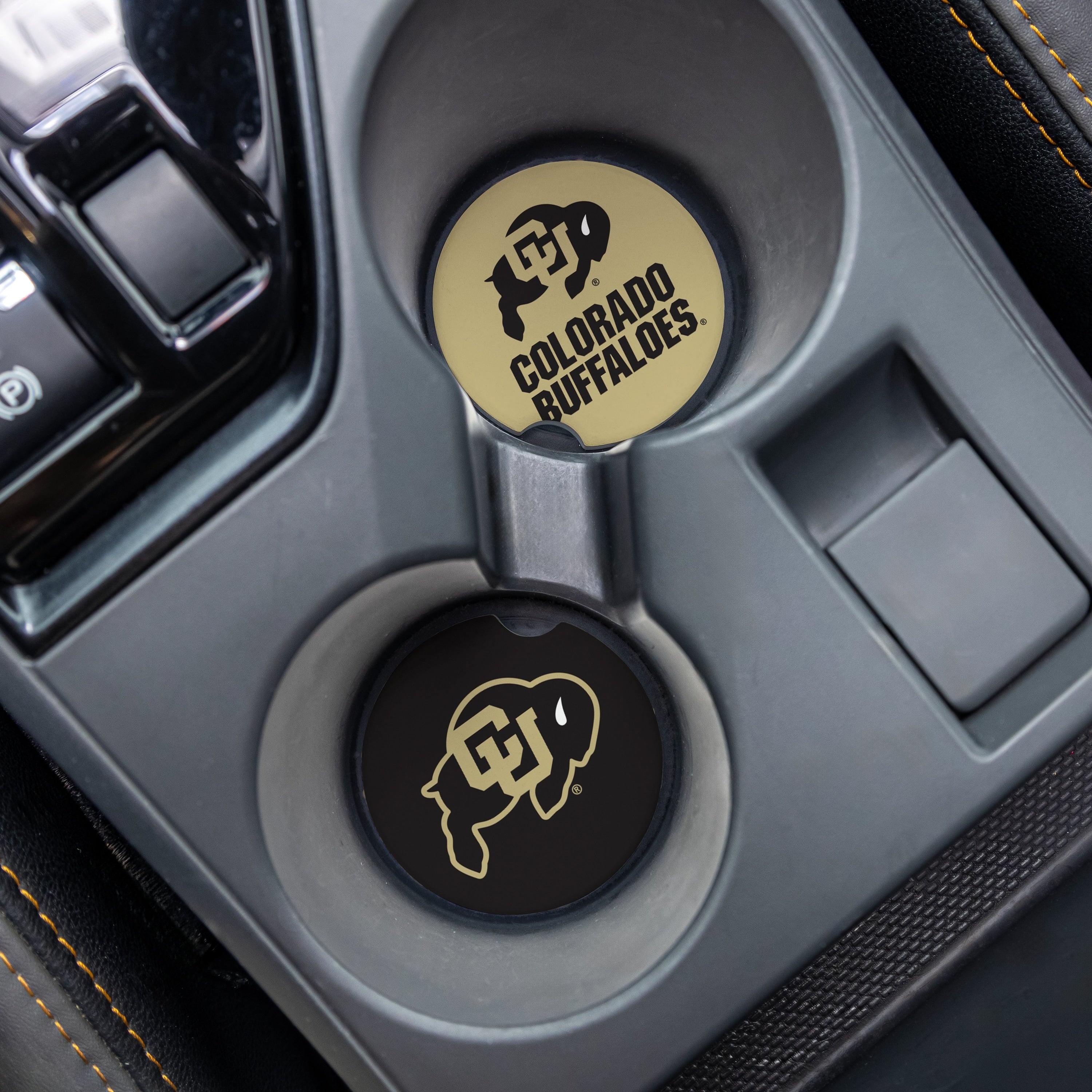 University Of Colorado 4 Piece Ceramic Car Coaster Set