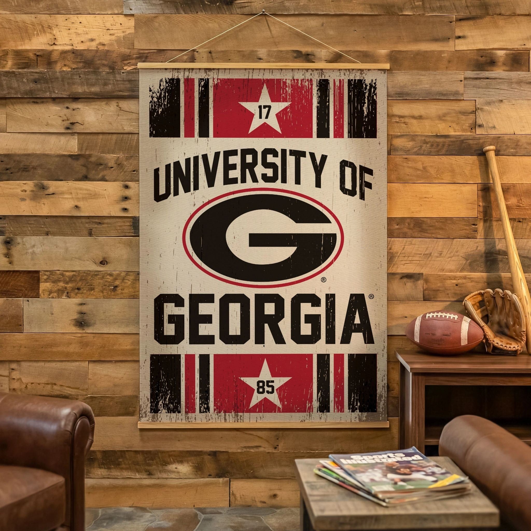 University Of Georgia Canvas Wall Tapestry
