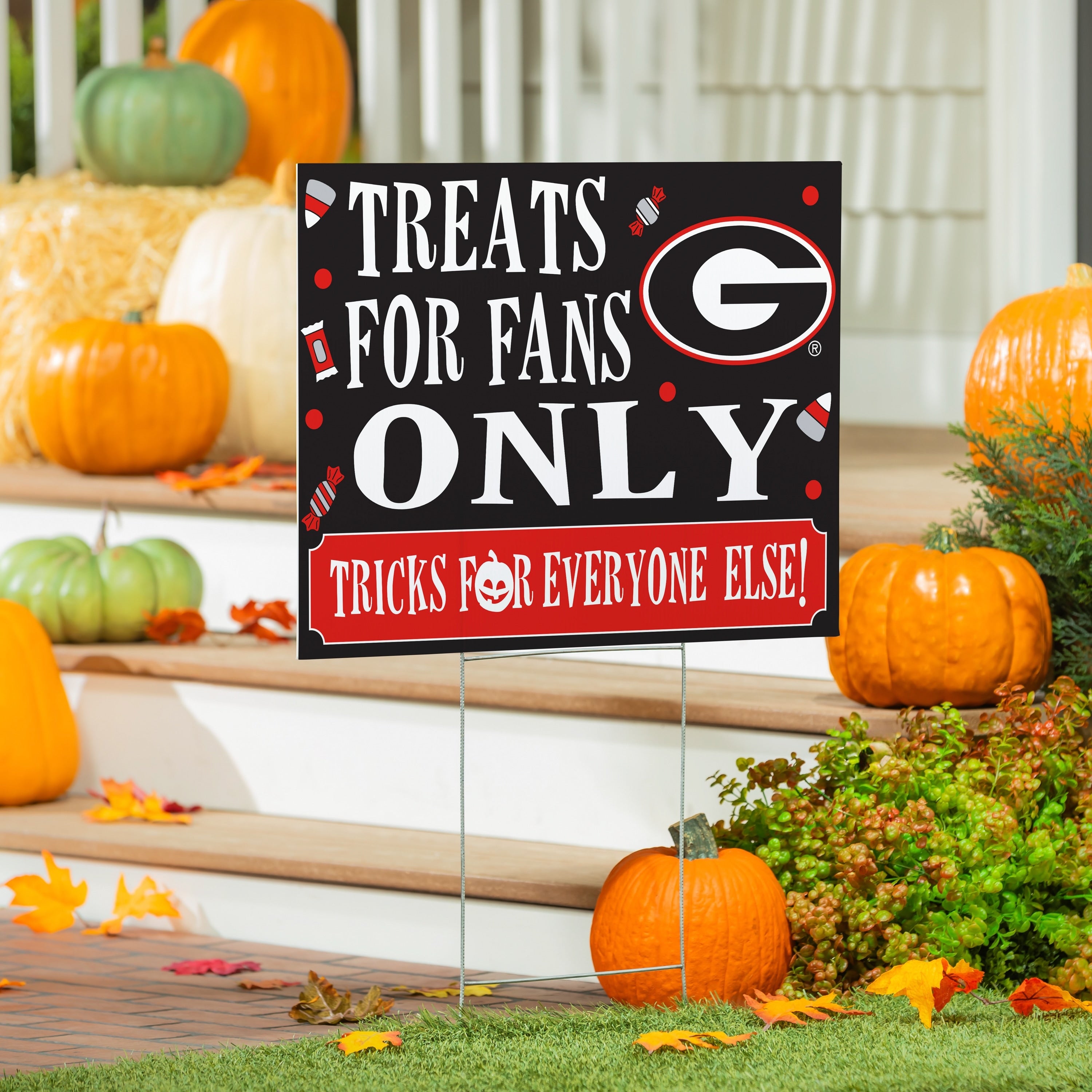 University Of Georgia Yard Sign Halloween Treats For Fans