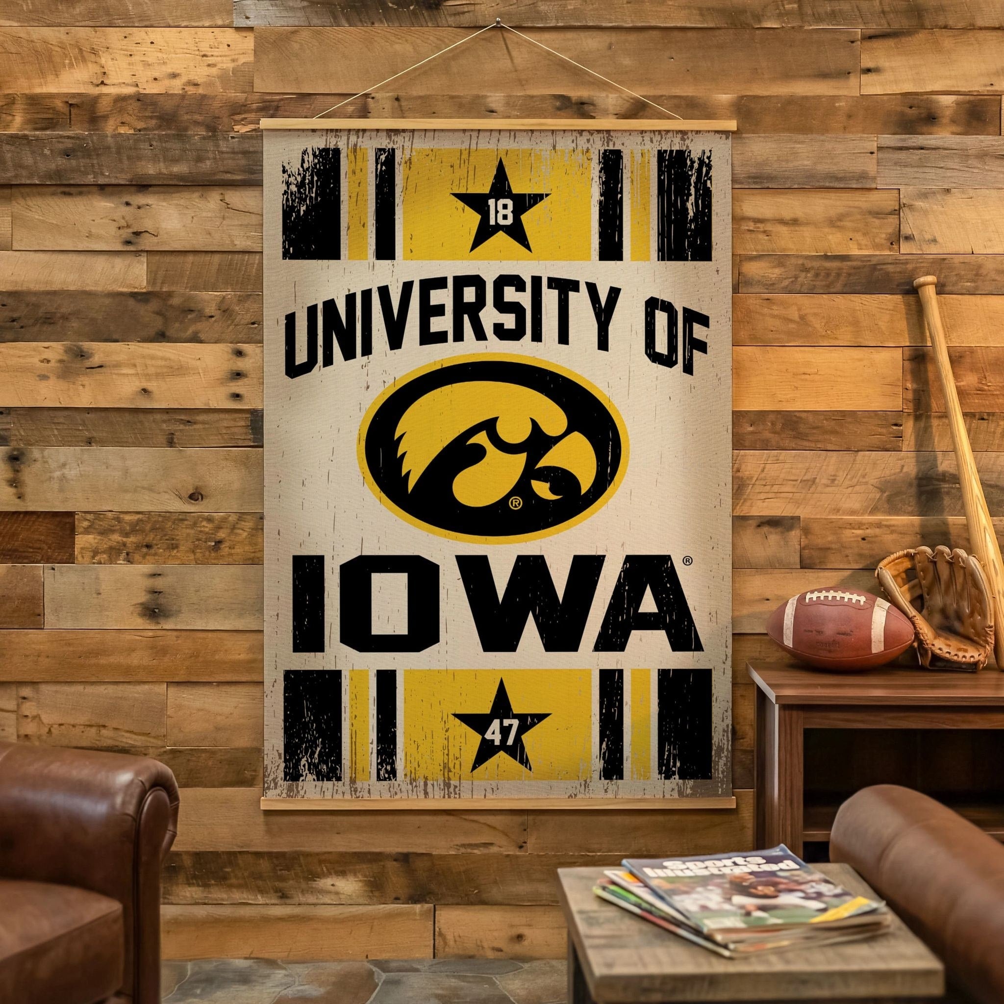 University Of Iowa Canvas Wall Tapestry