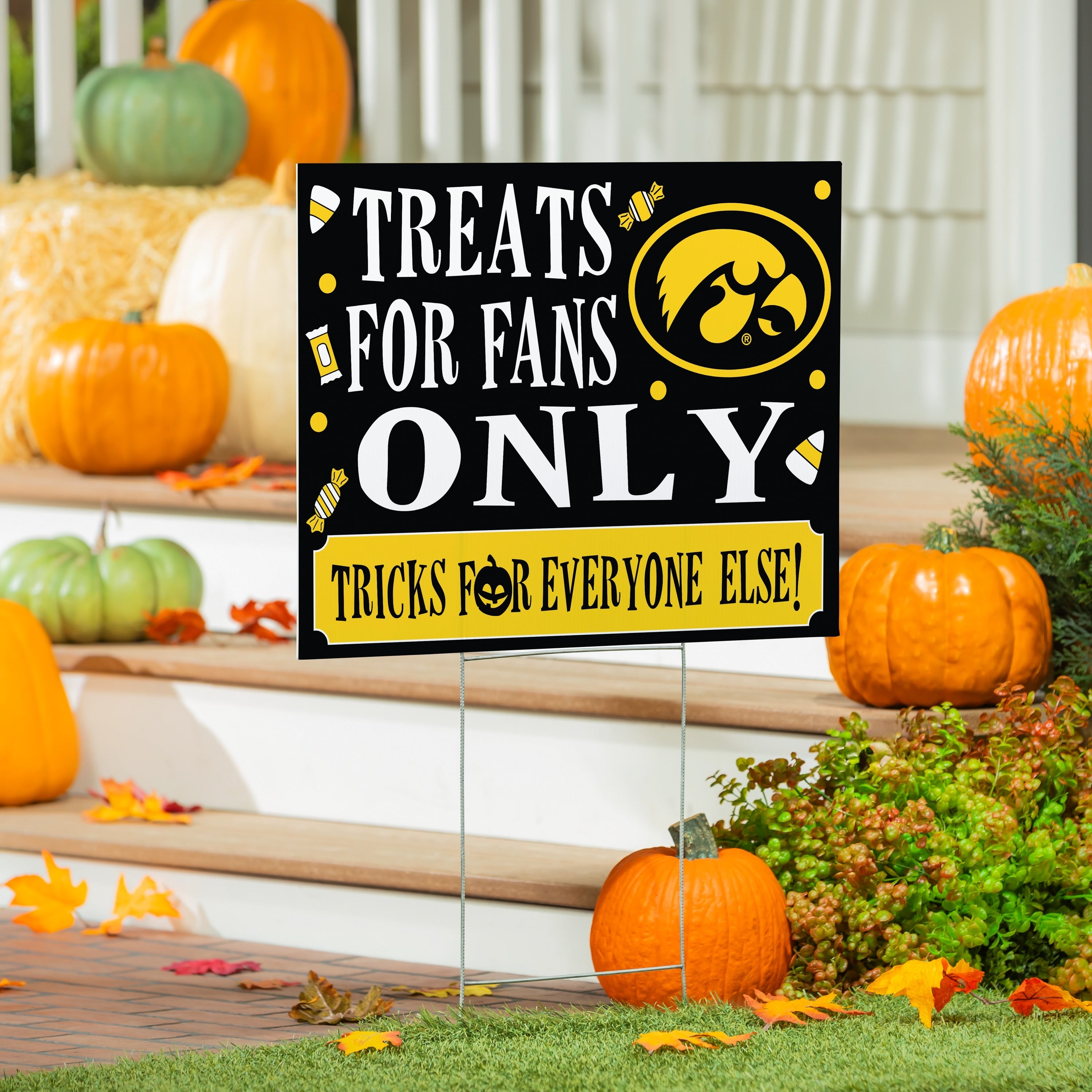 University Of Iowa Yard Sign Halloween Treats For Fans