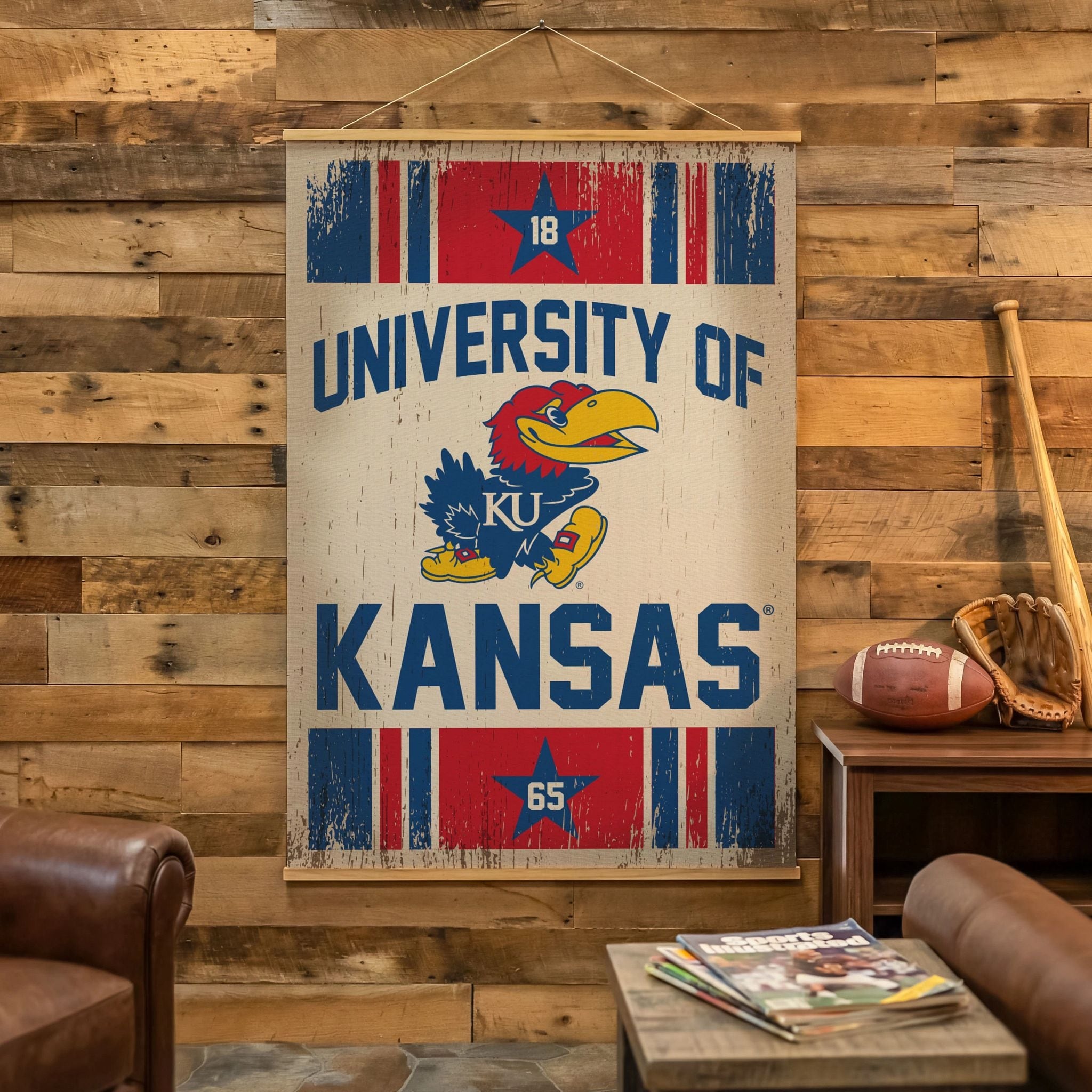 University Of Kansas Canvas Wall Tapestry