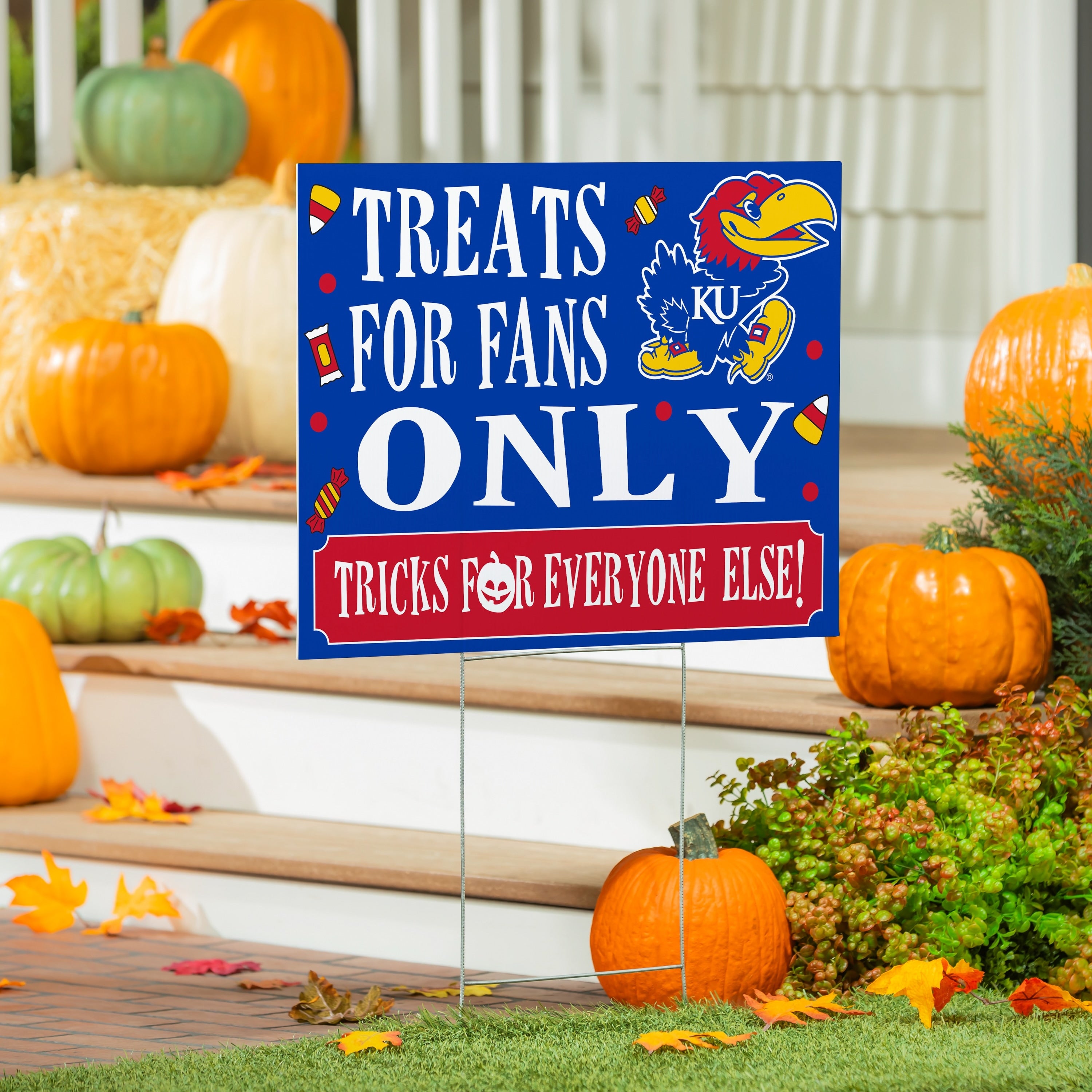University Of Kansas Yard Sign Halloween Treats For Fans