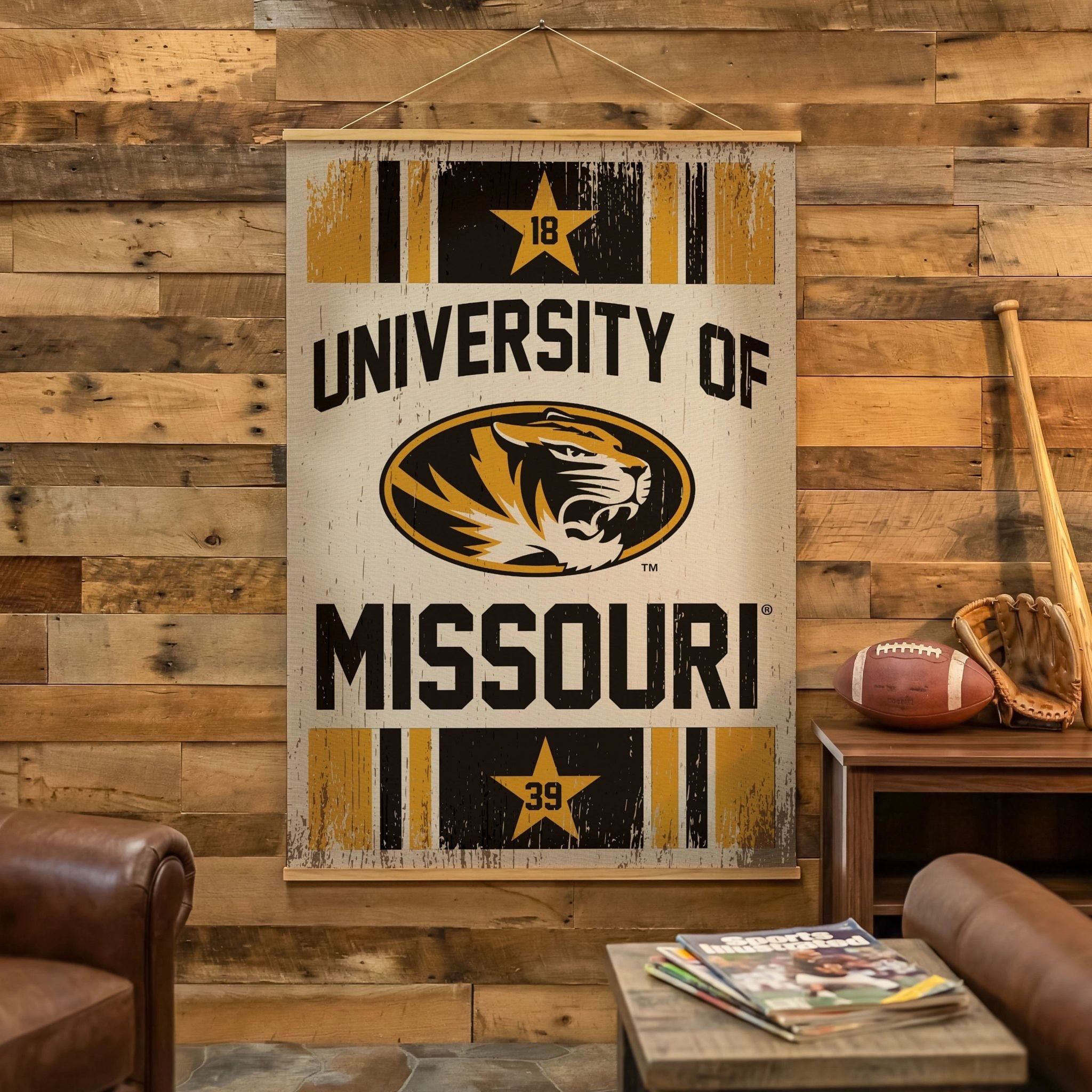University Of Missouri Canvas Wall Tapestry