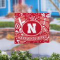 University Of Nebraska Yard Sign Happy Holidays 24 X 18