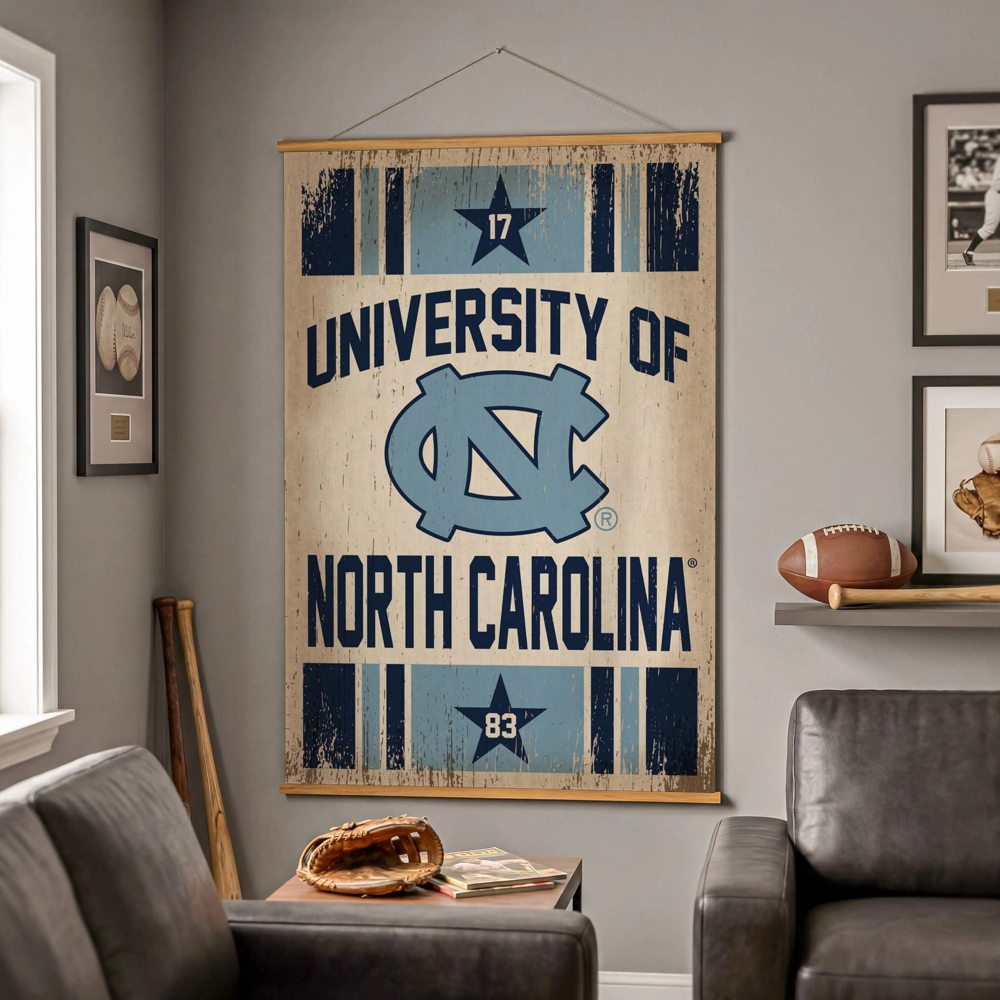 University Of North Carolina Canvas Wall Tapestry