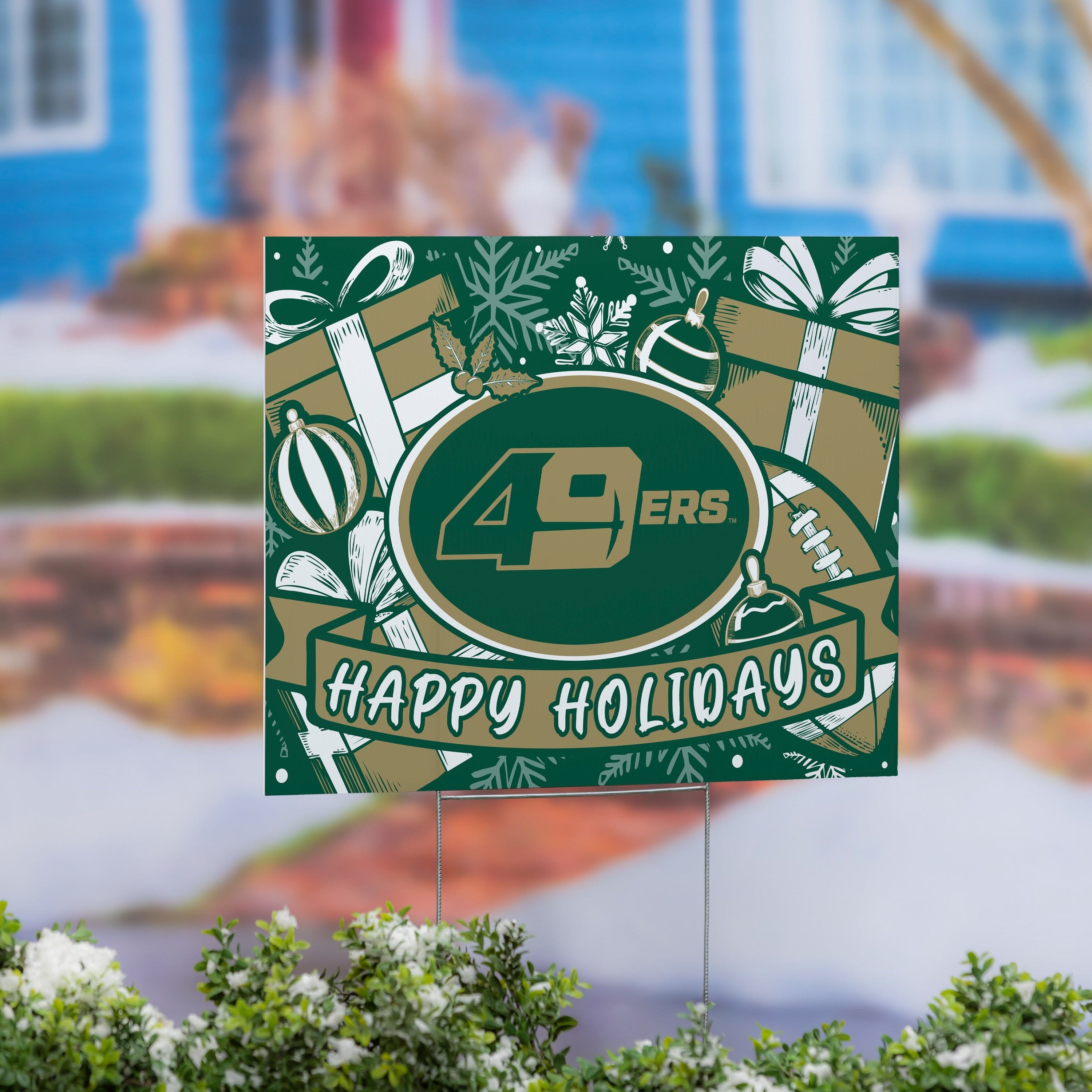 University Of North Carolina Charlotte Yard Sign Happy Holidays 24 X 18