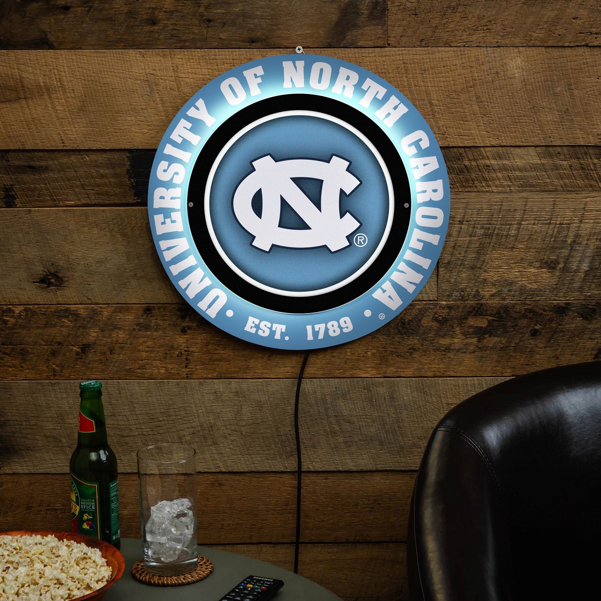University Of North Carolina Led Metal Lit Wall Sign Decor
