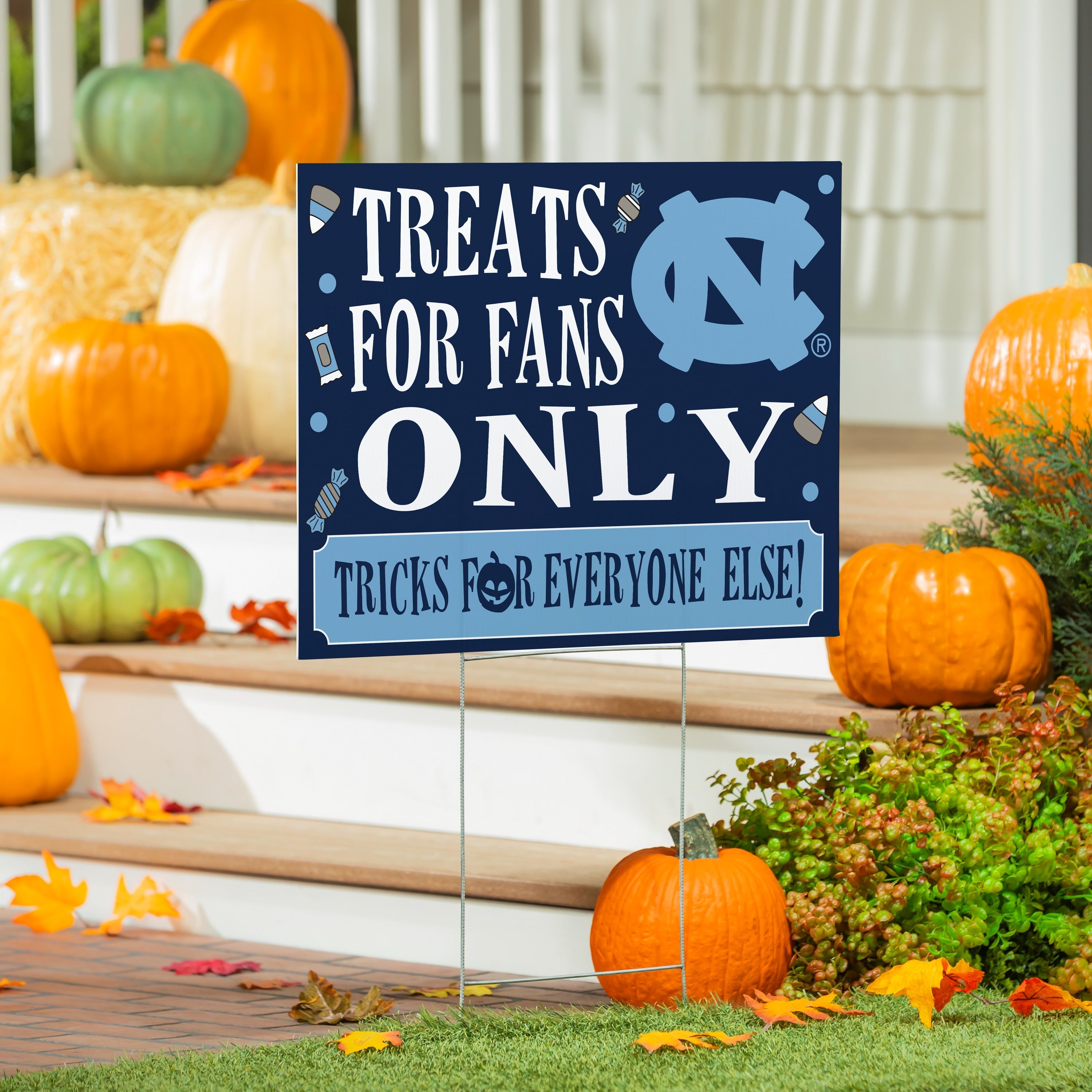 University Of North Carolina Yard Sign Halloween Treats For Fans