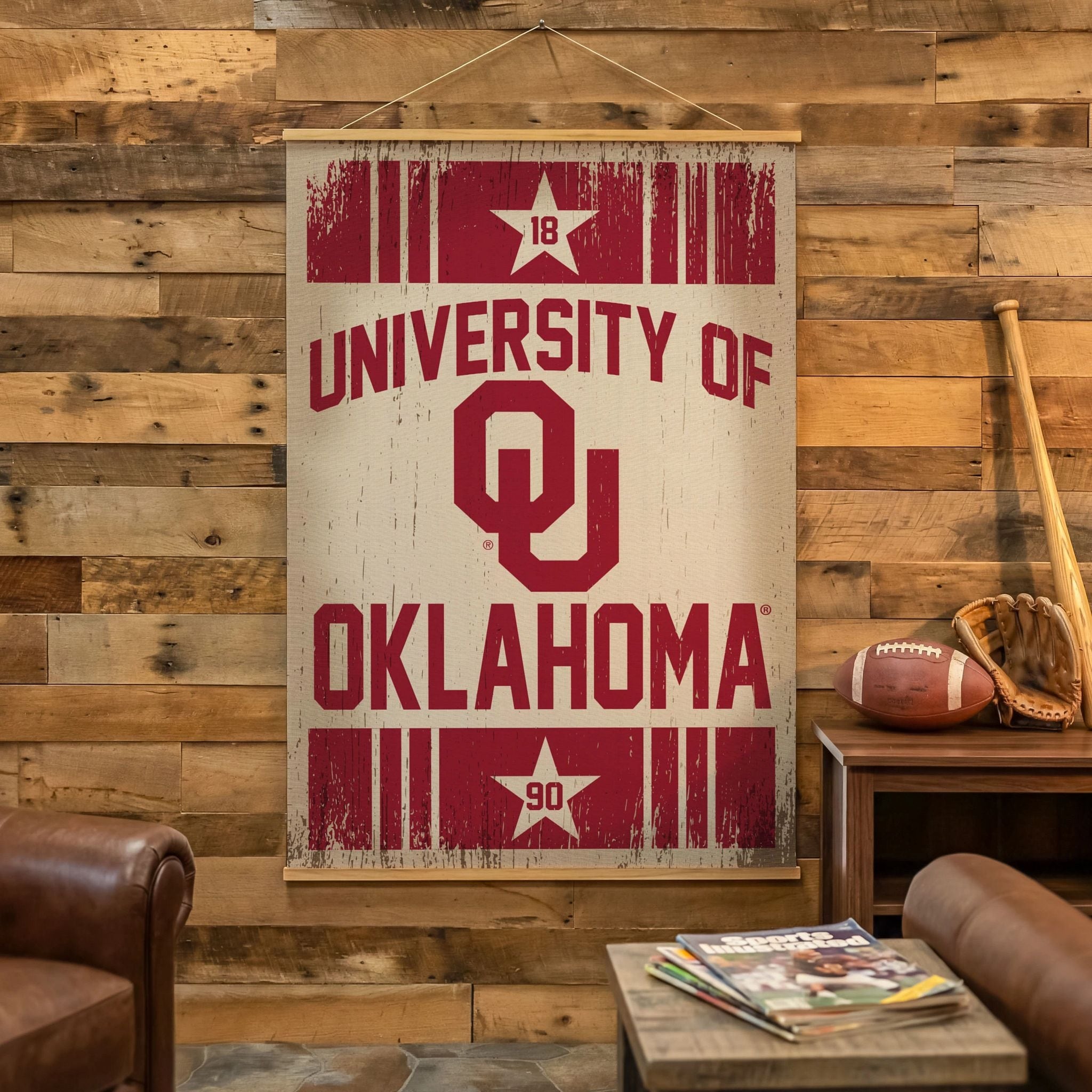 University Of Oklahoma Canvas Wall Tapestry