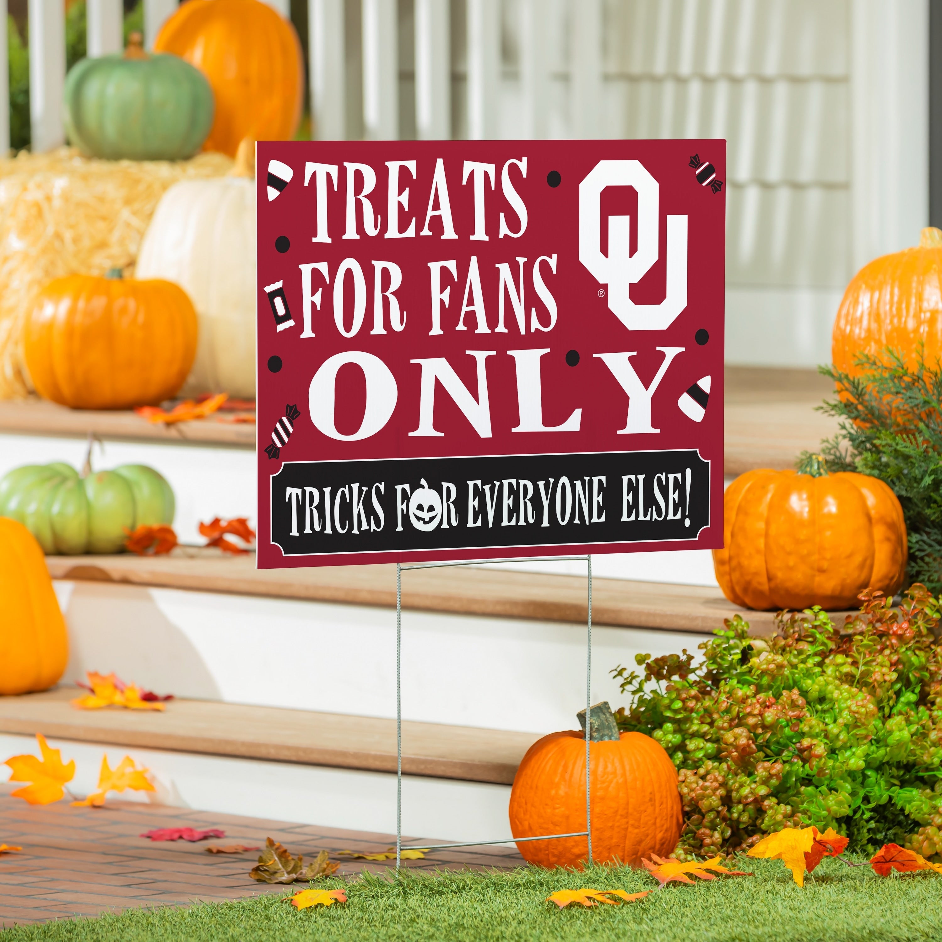 University Of Oklahoma Yard Sign Halloween Treats For Fans
