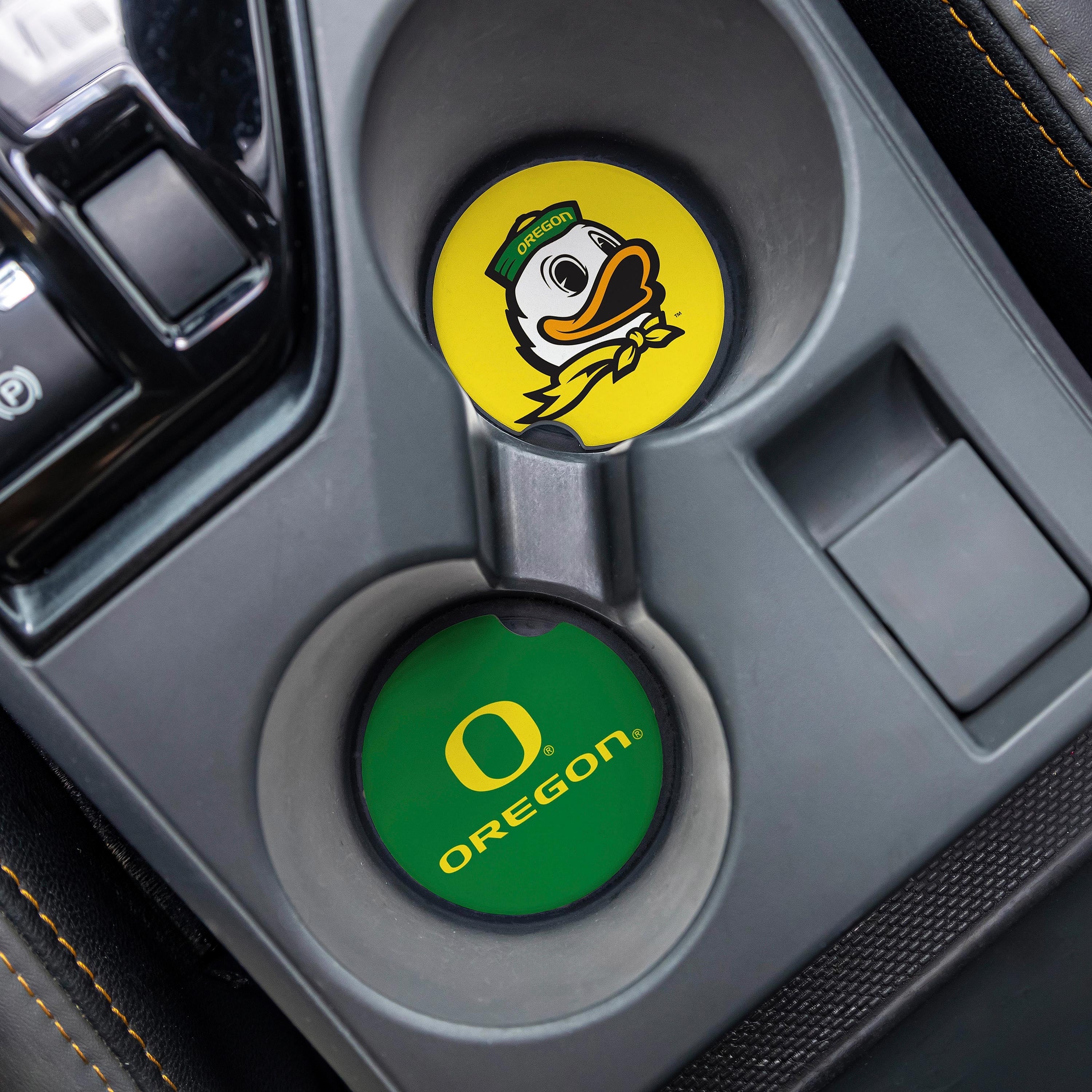 University Of Oregon 4 Piece Ceramic Car Coaster Set