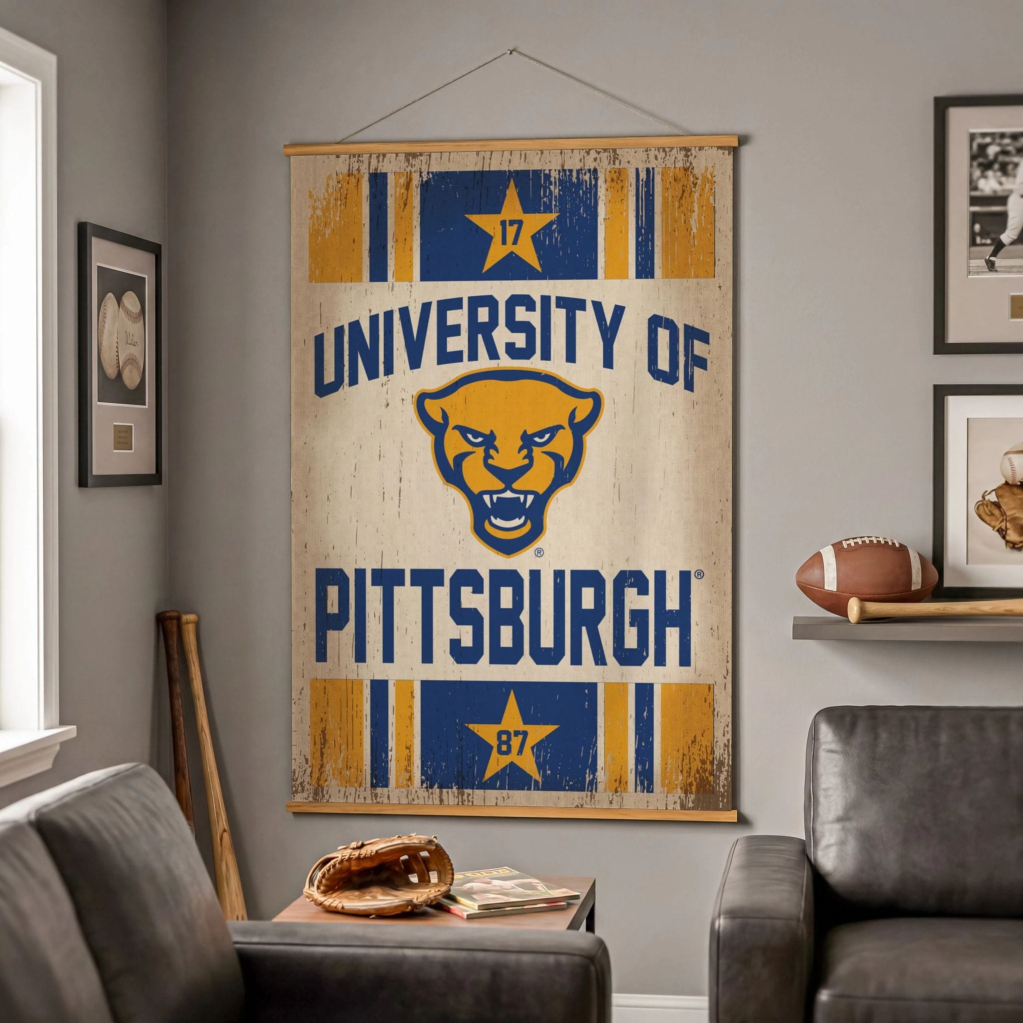University Of Pittsburgh Canvas Wall Tapestry