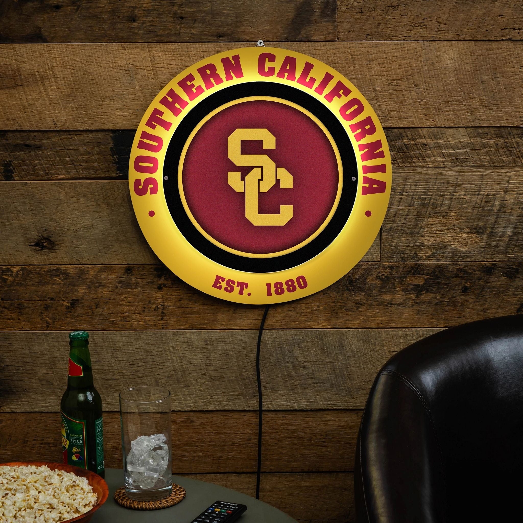 University Of Southern California Led Metal Lit Wall Sign Decor