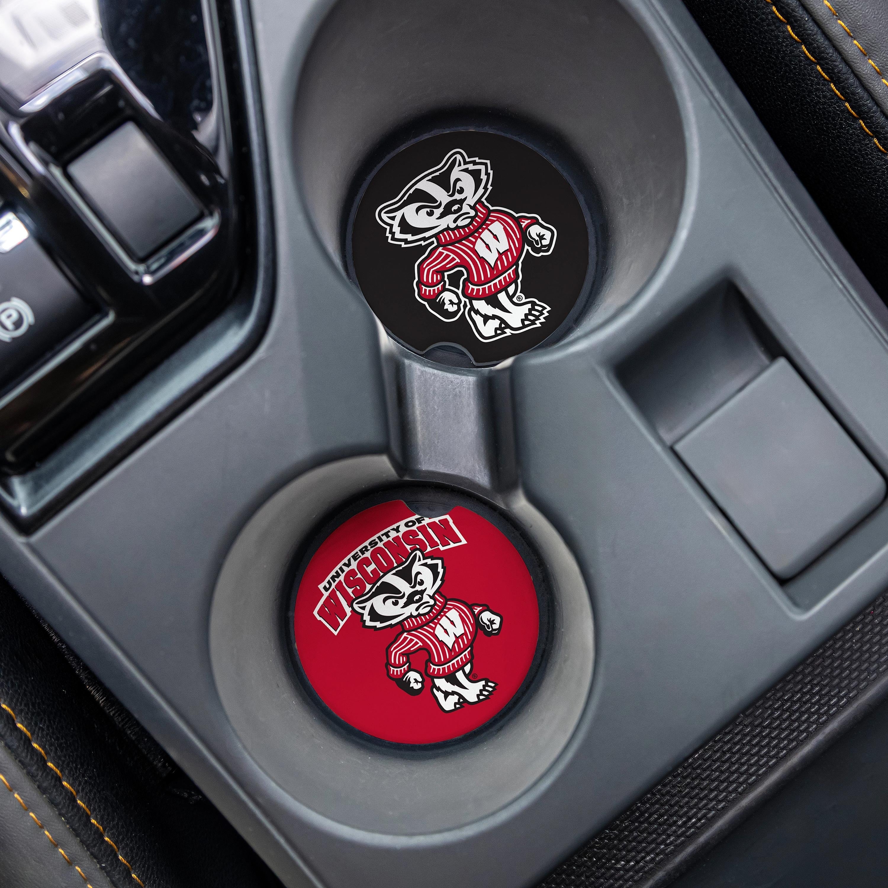 University Of Wisconsin Madison 4 Piece Ceramic Car Coaster Set