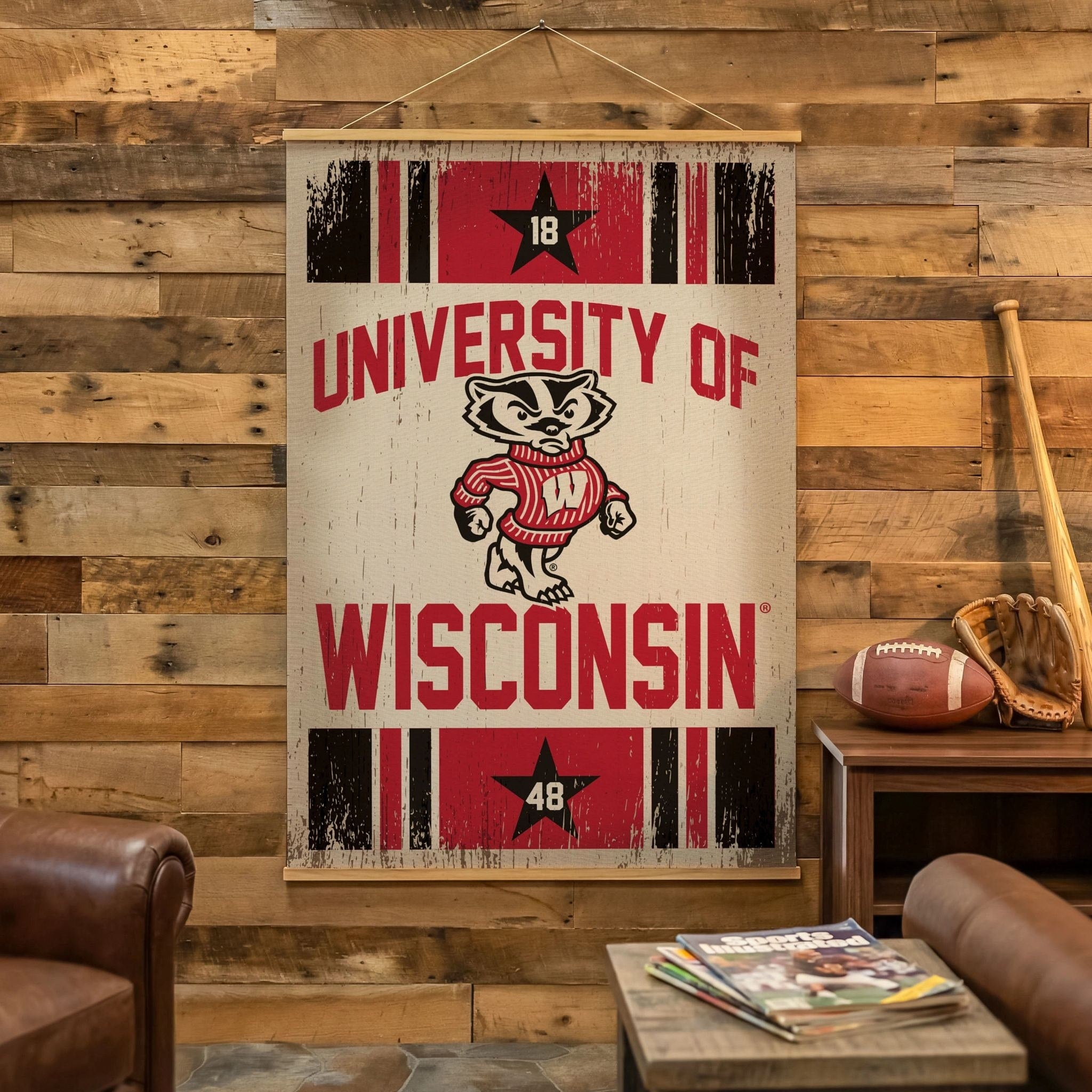 University Of Wisconsin Madison Canvas Wall Tapestry