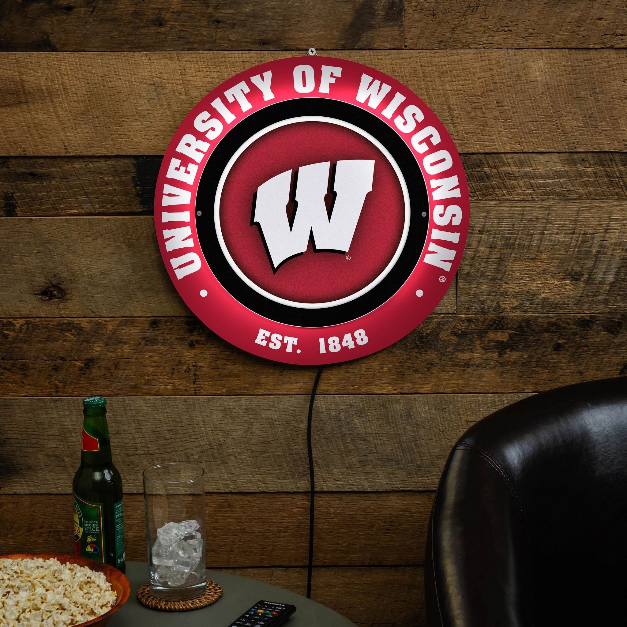 University Of Wisconsin Madison Led Metal Lit Wall Sign Decor
