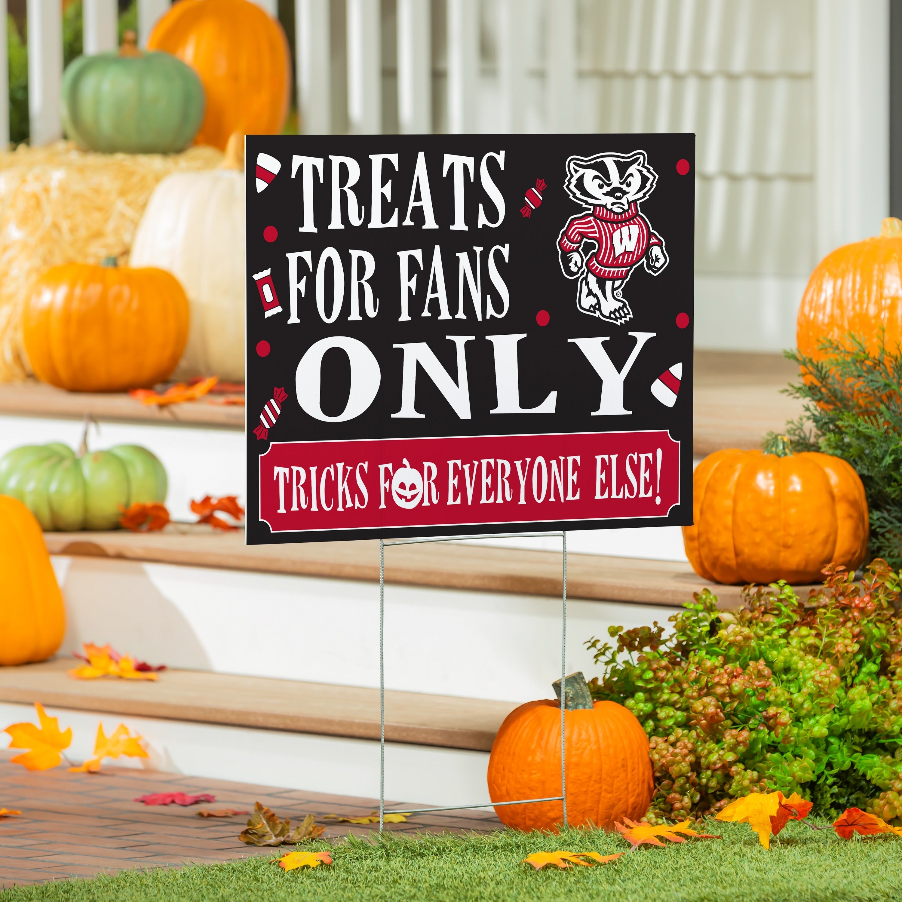 University Of Wisconsin Madison Yard Sign Halloween Treats For Fans