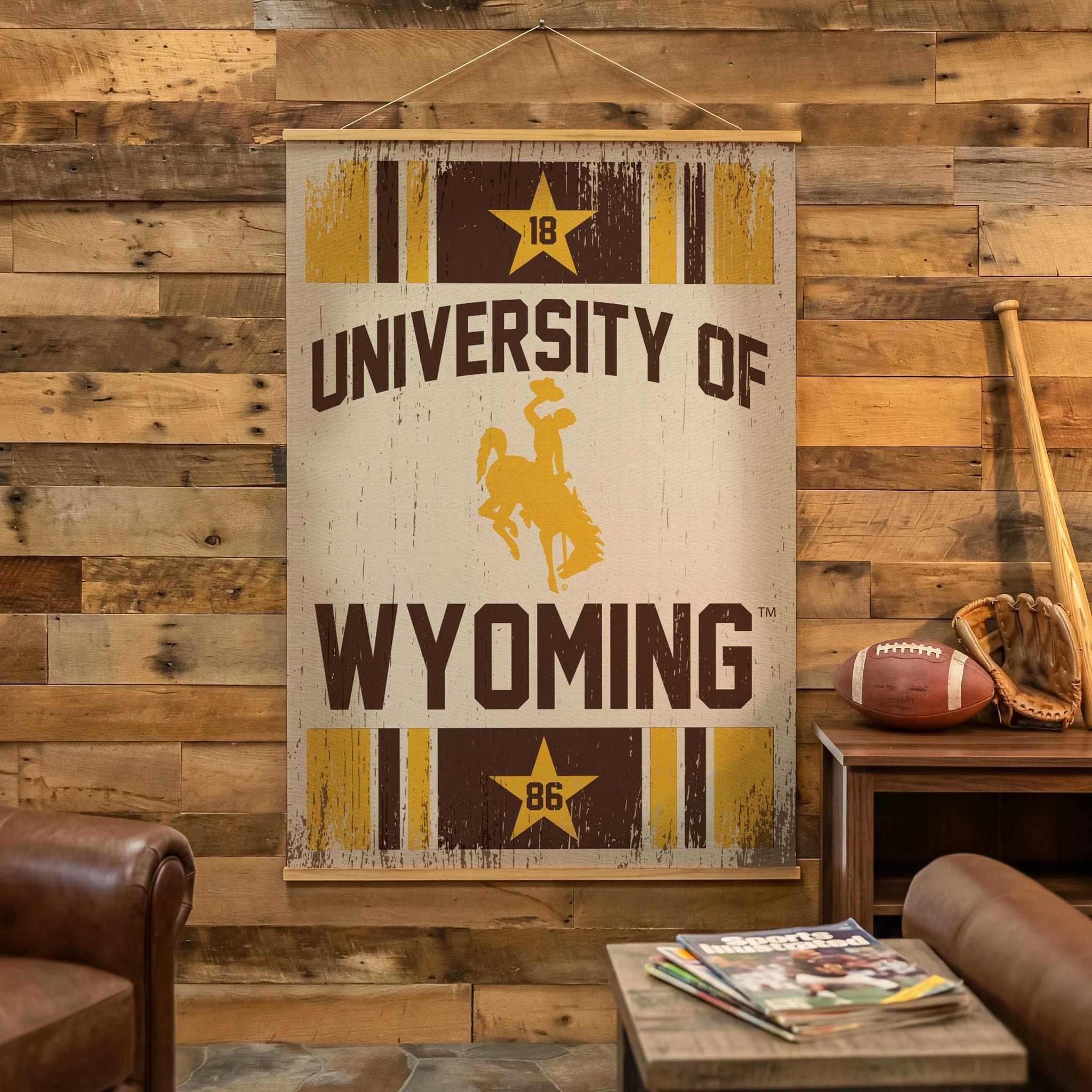 University Of Wyoming Canvas Wall Tapestry