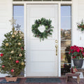 24 Artificial Mixed Pine With Blueberries Pine Cones And Ice Twigs Christmas Wreath Unlit