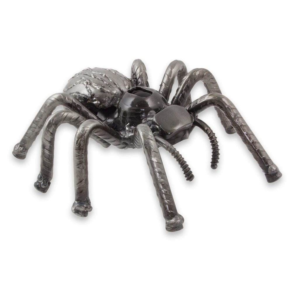 Upcycled Metal Sculpture Rustic Tarantula Mexico