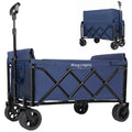 Upgraded 5 2 Wide Wheels Expandable Dual Layer Utility Wagon With 100 Extra Space 220Lbs Capacity Grocery Cart For Camping