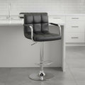 Leatherette Swivel Adjustable Mid Century Bar Stool