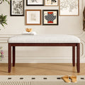Upholstered Bench Entryway Bench Dining Bench With Padded Seat Lounge Bench Leisure Bench With Wood Legs