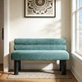 Upholstered Dining Bench With Rubber Wood Legs 300Lbs Support