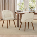 Upholstered Dining Chairs With Back Set Of 2 4 6 Linen Dining Room Chairs With Lumbar Pillow For Dining Room Beige