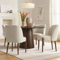 Upholstered Dining Chairs With Wood Legs Set Of 4