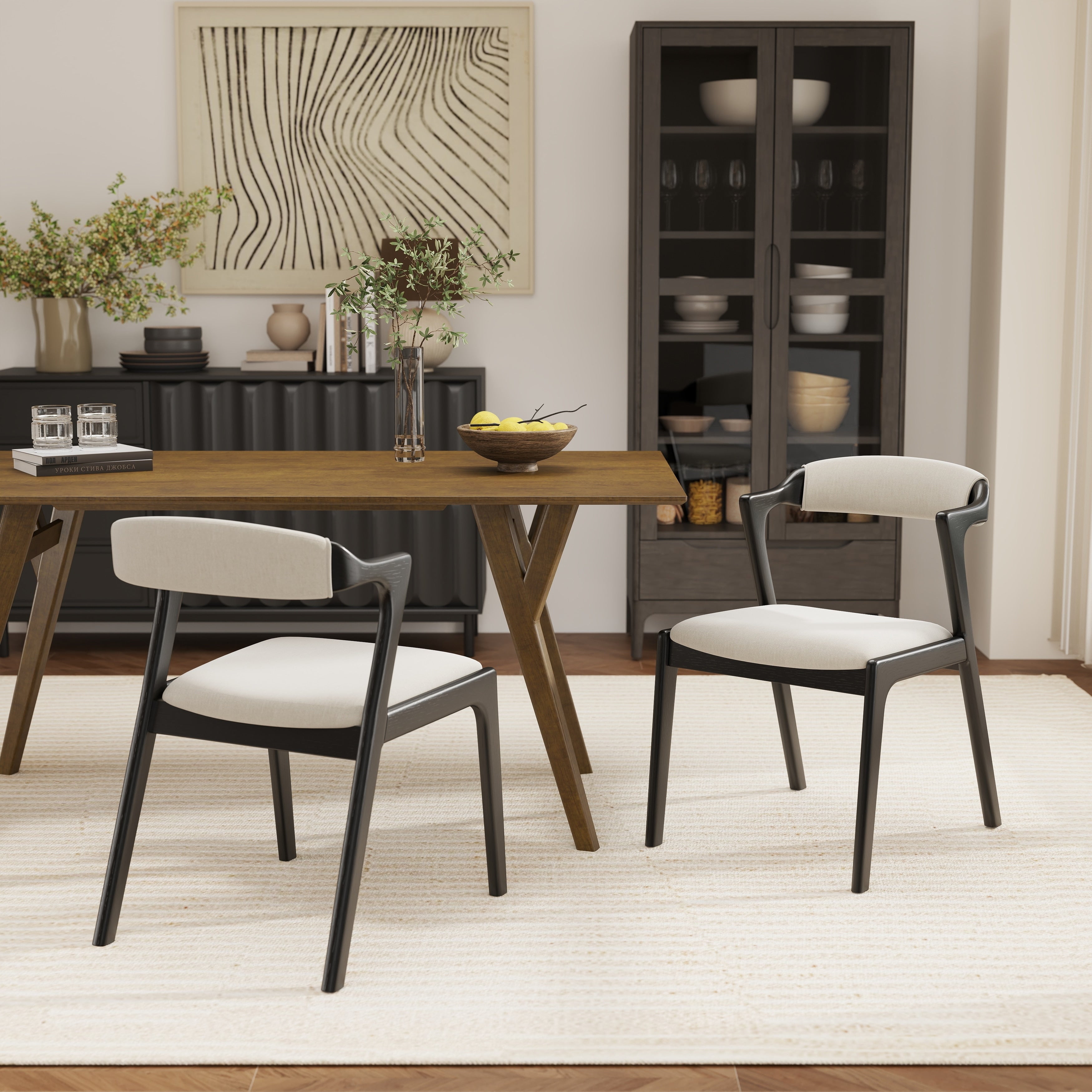 Upholstered Dining Chairs Set Of 2 20.25 W X 21.63 D X 32.88 H