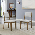 Upholstered Dining Chairs Set Of 2 Light Oak And Gray