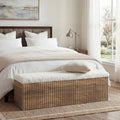 Upholstered End Of Bed Storage Bench 63 Farmhouse Wooden Entryway Bench With Cushion 15.75 D X 62.99 W X 17.72 H