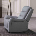 Upholstered Manual Recliner 1Pc Gray Fabric