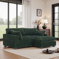 Upholstered Plush Flannel Modular Sectional Sofa With Pillows Ajustable Headrest