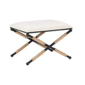 Upholstered Rectangular Top Transitional Ottoman 24 Black