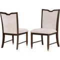 Upholstered Side Chairs Classic Dark Cherry Finish