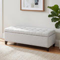 Upholstered Storage Ottoman Bench For Bedroom Entryway Foot Rest