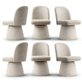 Upholstered Swivel Dining Chair Set Of 6