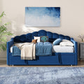 Upholstered Twin Size Daybed With Pop Up Trundle And Charging Station